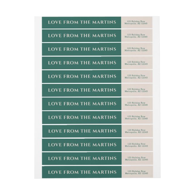 Étiquette de messagerie couleur vert et blanc minc (Feuille)