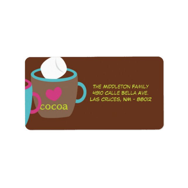 étiquette de messagerie de la coupe de cacao moder (Devant)