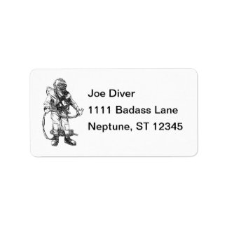 Étiquette de messagerie de plongée commerciale