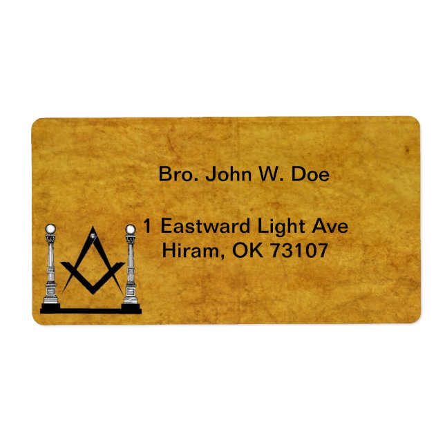 Étiquette de messagerie masonic (Devant)