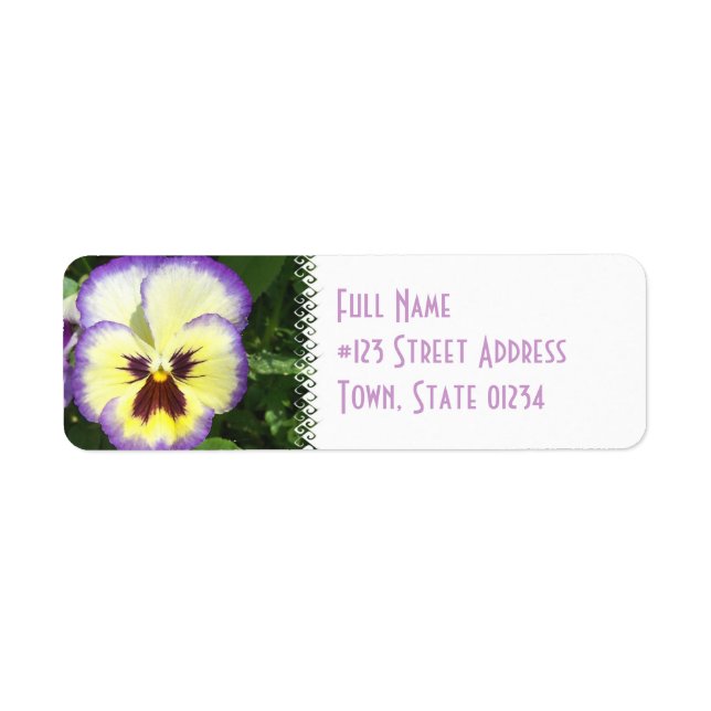 Étiquette de messagerie Pansy Flower (Devant)