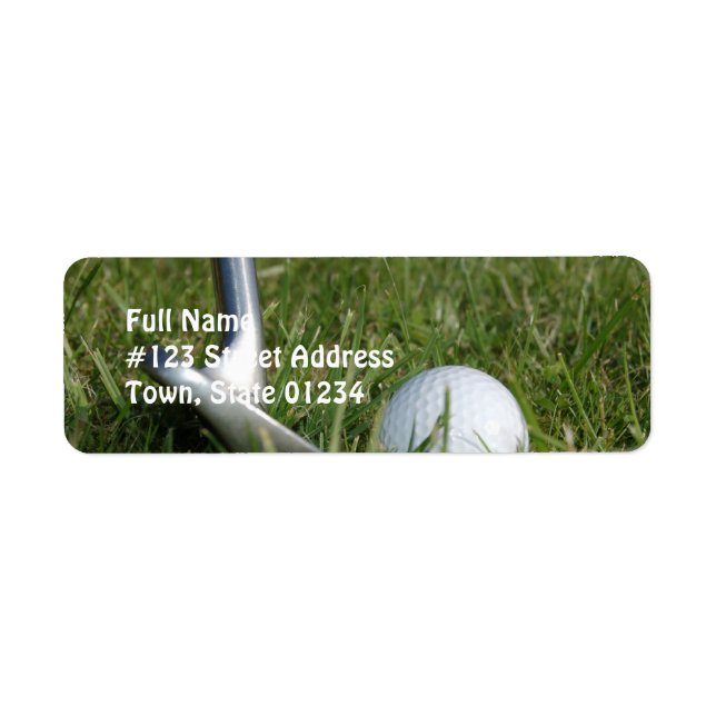 Étiquette de messagerie photo de golf (Devant)