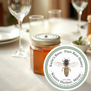 Étiquette de miel de la reine Bee avec frontière v