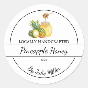 Étiquette de miel infusé à l'ananas fait maison si
