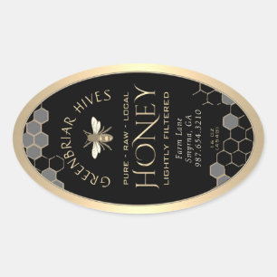 Étiquette de miel Queenline 16/32oz Abeille de mie