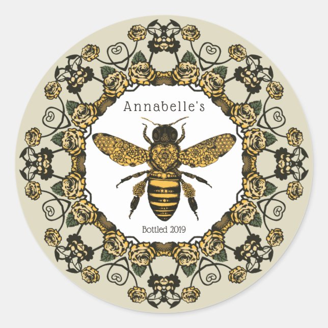 Étiquette de miel victorien (Devant)