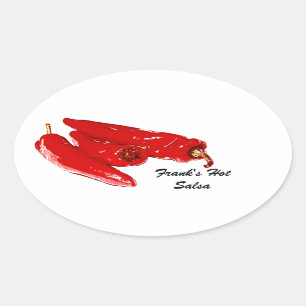 étiquette de mise en boîte de Salsa d'un rouge