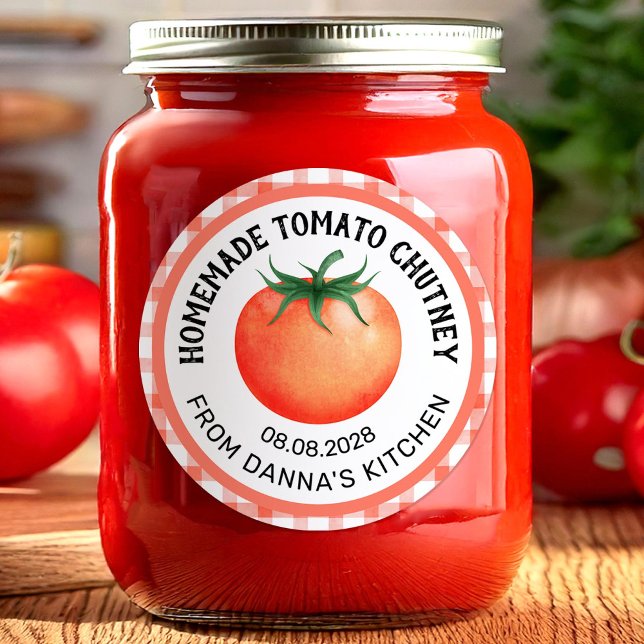 Étiquette de mise en conserve de chutney de tomate (Créateur téléchargé)