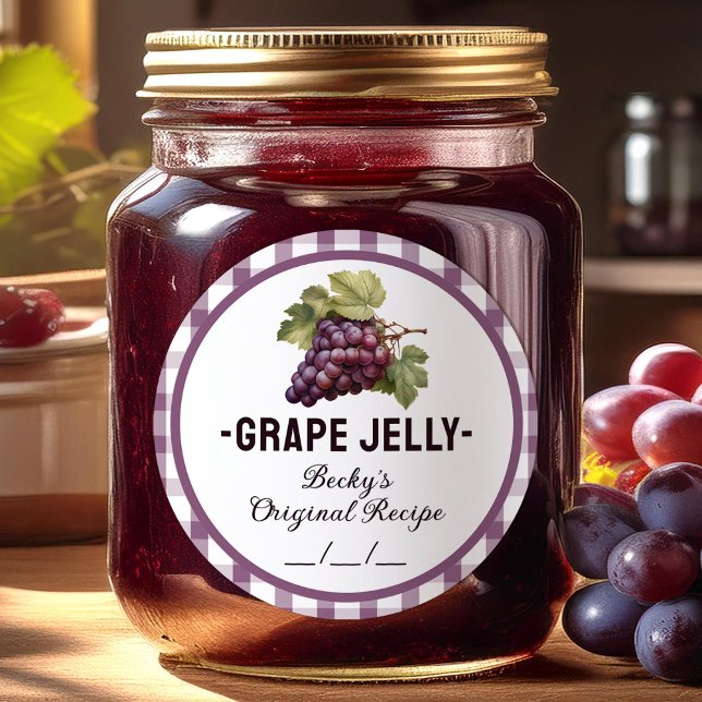 Étiquette de mise en conserve de gelée de raisin a (Créateur téléchargé)
