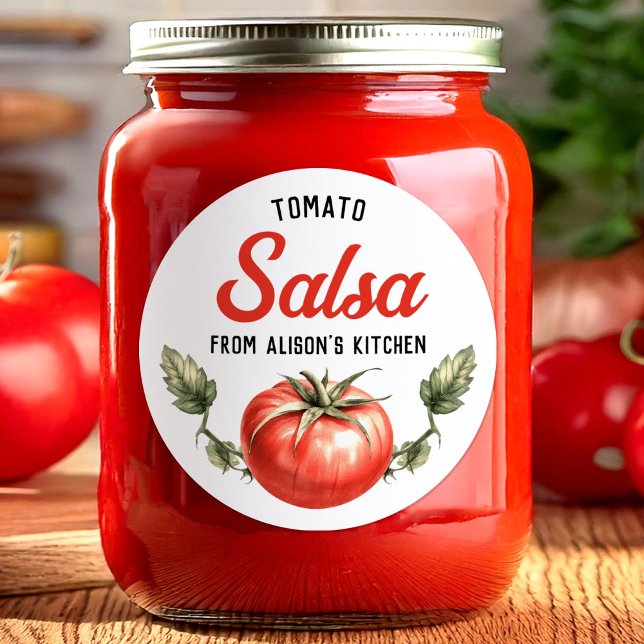 Étiquette de mise en conserve de salsa de tomate m (Créateur téléchargé)