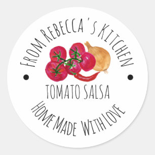 Étiquette de mise en conserve de salsa maison pers