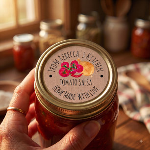 Étiquette de mise en conserve de salsa maison pers