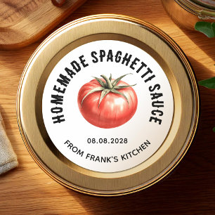 étiquette de mise en conserve de sauce spaghetti m