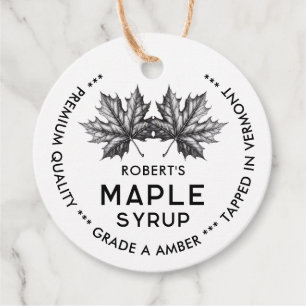 Étiquette de mise en conserve du sirop d'érable