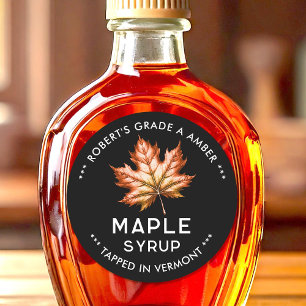 Étiquette de mise en conserve du sirop d'érable av