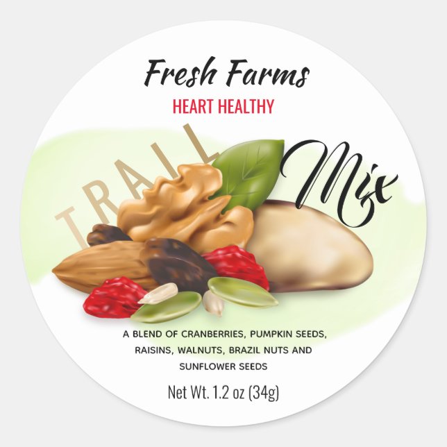 Étiquette De Mix De Traversée Fruit Et Nut (Devant)