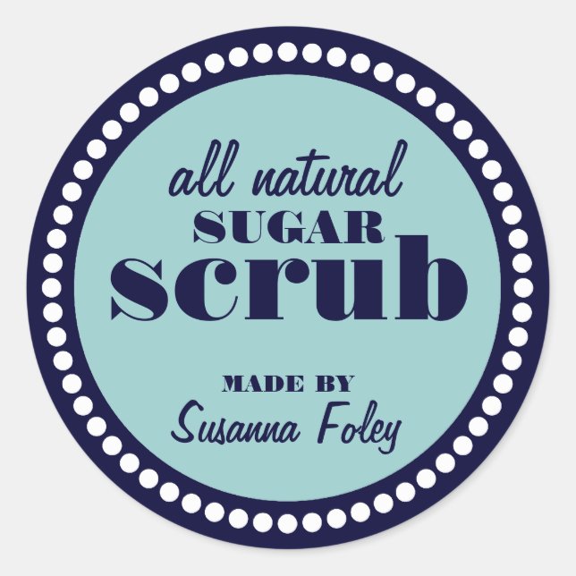 Étiquette de Modèle à sucres de cadre rond (Devant)