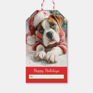 Étiquette de Noël pour Boxer