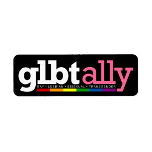 Étiquette de noir d'allié de GLBT