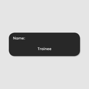 Étiquette de nom classique de stagiaire avec éping