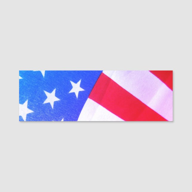 Étiquette de nom classique du drapeau des États-Un (Devant)