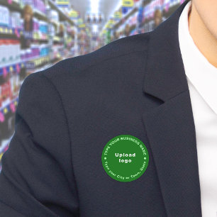 Étiquette de nom de forme ronde verte de marque co