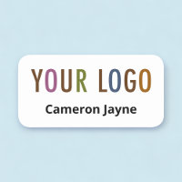Étiquette de nom de l'employé Logo personnalisé Pl