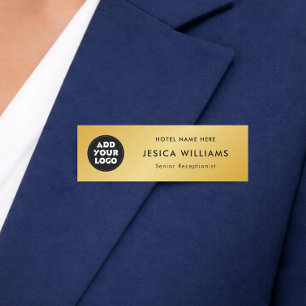 Étiquette de nom de logo d'hôtel personnalisé avec