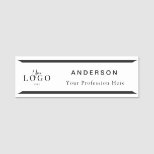 Étiquette de nom de logo professionnel