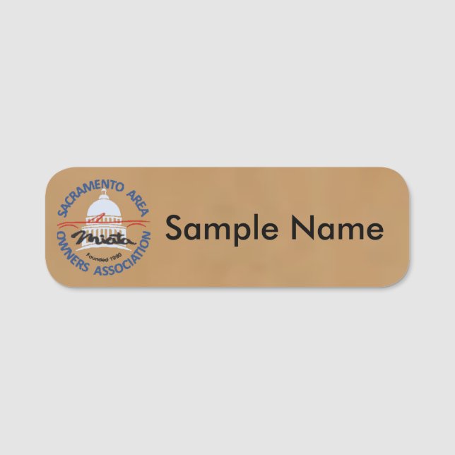 Étiquette de nom de logo SAMOA (marron) (Devant)
