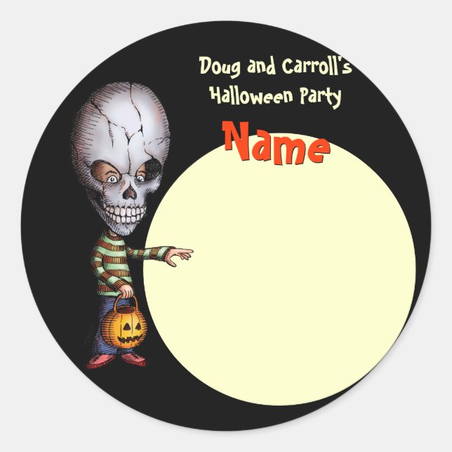 Étiquette de nom de partie de Halloween - enfant (Devant)