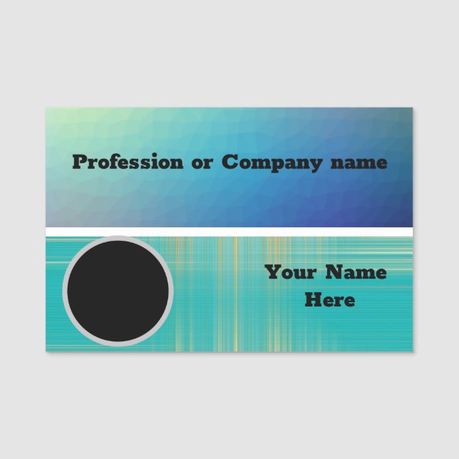 étiquette de nom de profession classique (Devant)