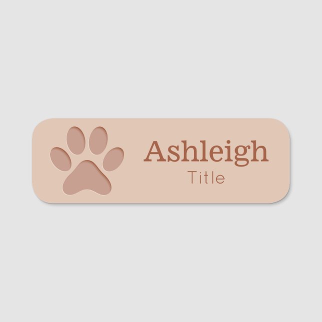 Étiquette de nom d'entreprise pour animaux (Devant)