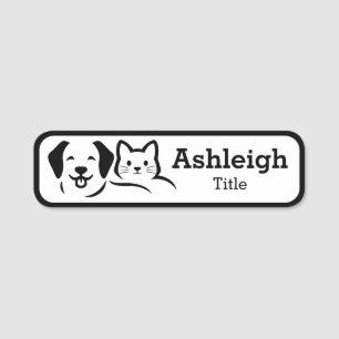 Étiquette de nom d'entreprise pour animaux