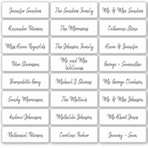 Étiquette de nom d'invité de carte de lieu de mari