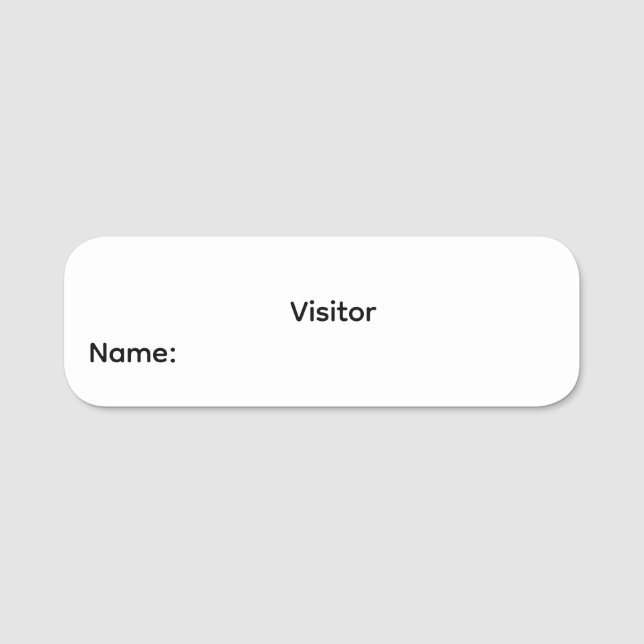 Étiquette de nom effaçable à sec réutilisable pour (Devant)