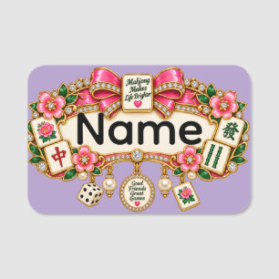 Étiquette de nom Mahjong