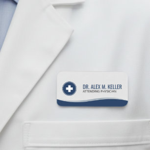 Étiquette de nom médicale ID de vague clinique b