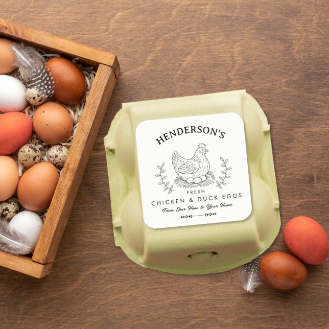 Étiquette de nom personnalisé "Farm Fresh Eggs", B (Créateur téléchargé)