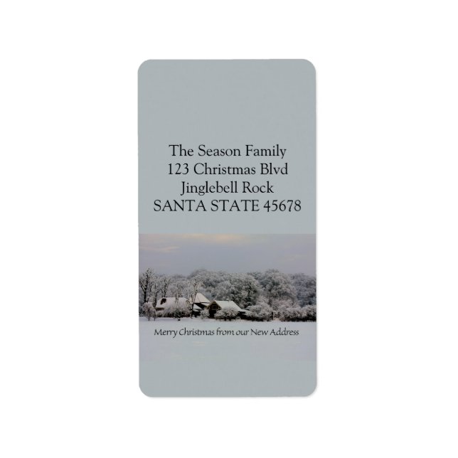 Étiquette De notre nouveau Home Winter merveilleland (Devant)