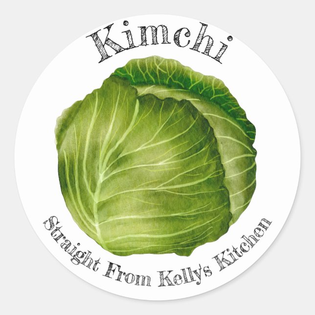 Étiquette de nourriture Kimchi Chou pour entrepris (Devant)