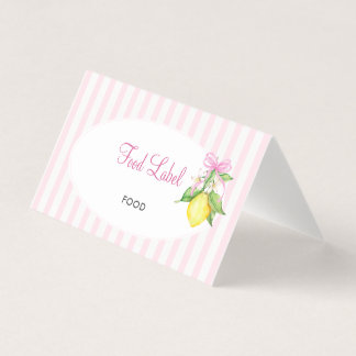 Étiquette de nourriture pour Baby Shower Coquette