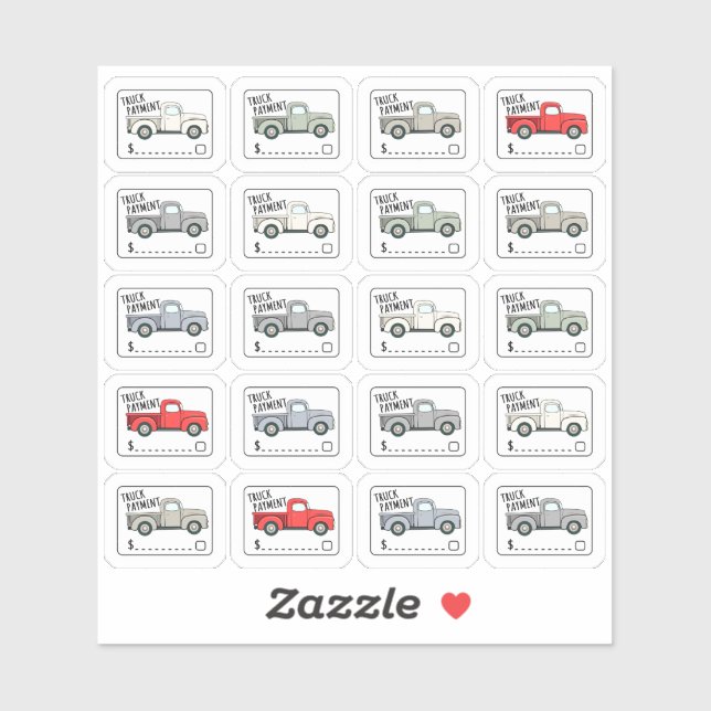 Étiquette de paiement de camion Tracker Charges Pl (Feuille)