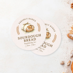 Étiquette de pain au levain artisanal