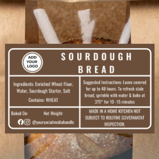 Étiquette de pain au levain de la loi sur les cott