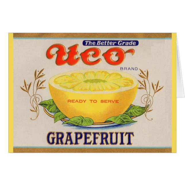 étiquette de pamplemousse de marque Uco dans les a (Devant Horizontal)