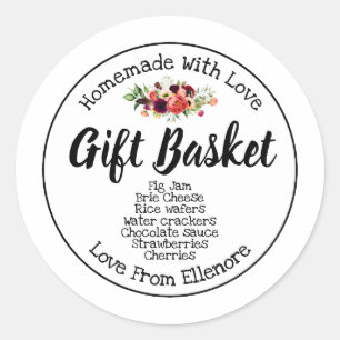 Étiquette de panier cadeau