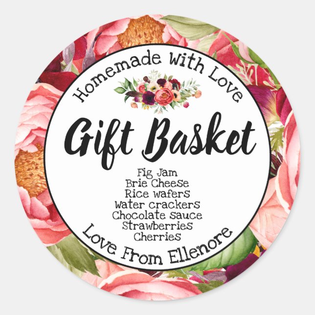 Étiquette de panier cadeau (Devant)
