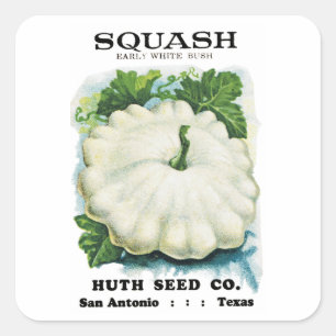 Étiquette de paquets de graines de squash