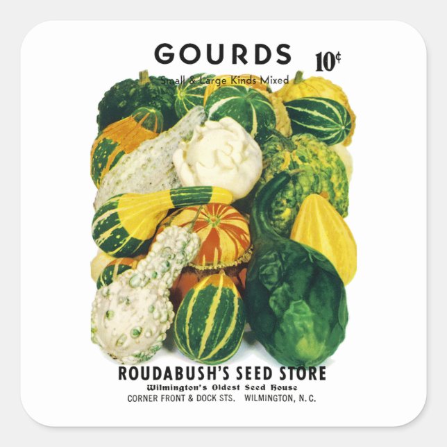 Étiquette de paquets de semences Gourds (Devant)